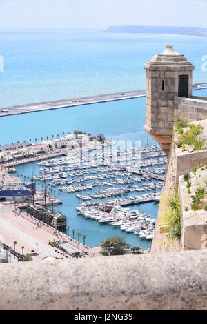 Castell De La Santa Barbara, Alicante, Spanien Stockfoto