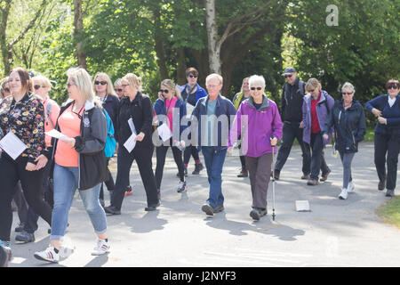 Cottingham, UK. 30. April 2017. Dove House Sponsored Walk - Geldbeschaffung um Taube Haus Hospiz, eine Wohltätigkeitsorganisation, die Betreuung von unheilbar kranken Patienten zu unterstützen. Bildnachweis: Matthew Appleyard/Alamy Live-Nachrichten Stockfoto