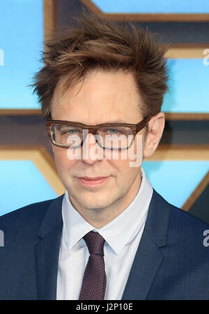 24. April 2017 - James Gunn Teilnahme an "Hüter des Galaxy Vol. 2" Europäische Gala Screening Eventim Apollo in London, England, UK Stockfoto