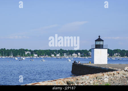 Leuchtturm in Salem Maritime National Historic Site in Salem, Massachusetts. Stockfoto