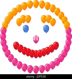 Smiley Luftballons Stock Vektor