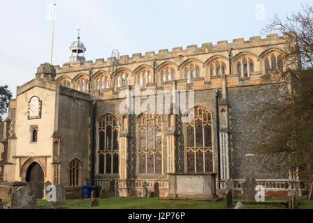 Str. Mary die Jungfrau Kirche, East Bergholt, Essex, England. Stockfoto