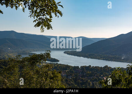 Das Donauknie von Visegrád in Ungarn Stockfoto