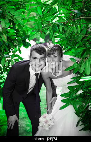 Hochzeit paar. Nur verheiratete Paare Stockfoto