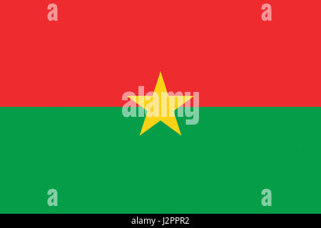 Darstellung der Nationalflagge von Burkina Faso. Stockfoto