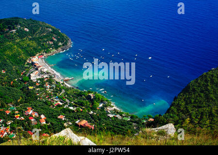 Marina del Cantone, Halbinsel von Sorrent, Kampanien, Italien Stockfoto