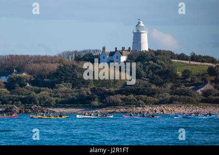 Die jährlichen Scilly-inseln Welt pilot gig Meisterschaften, April, 2017 Stockfoto