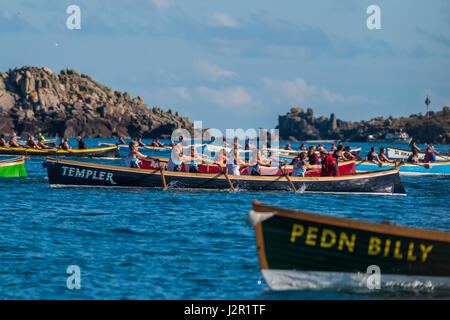 Die jährlichen Scilly-inseln Welt pilot gig Meisterschaften, April, 2017 Stockfoto