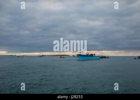 Die jährlichen Scilly-inseln Welt pilot gig Meisterschaften, April, 2017 Stockfoto