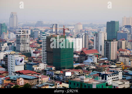 Phnom Penh Stadtzentrum und Skyline - Kambodscha Hauptstadt Stockfoto