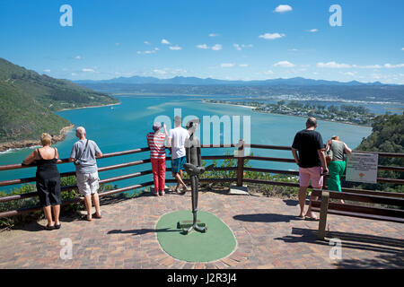 Aussichtspunkt mit Blick auf die Lagune von Knysna-Garden Route in Südafrika Stockfoto