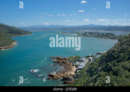 Blick vom Osten Kopf Knysna Garden Route in Südafrika Stockfoto