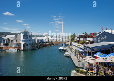 Waterfront Knysna Quays Knysna Garden Route in Südafrika Stockfoto