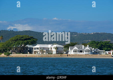 Waterfront Häuser Freizeit Insel Knysna Garden Route in Südafrika Stockfoto