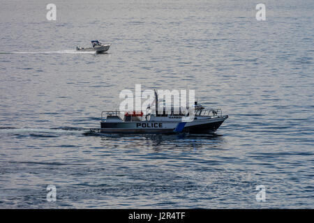 Hafenpolizei im Puget Sound in der Nähe von Seattle, Washington. Stockfoto