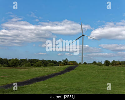 WINDKRAFTANLAGE ZUR STROMERZEUGUNG Cathkin Braes Country Park, Glasgow sse sse Stockfoto