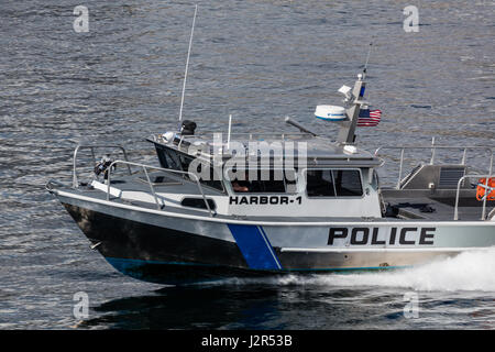 Hafenpolizei im Puget Sound in der Nähe von Seattle, Washington. Stockfoto