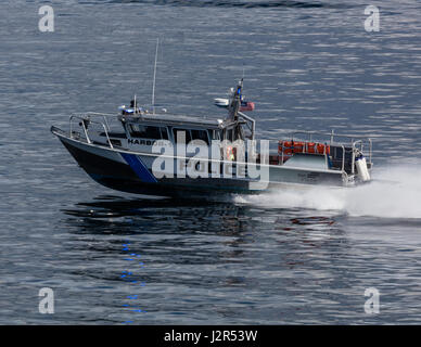 Hafenpolizei im Puget Sound in der Nähe von Seattle, Washington. Stockfoto