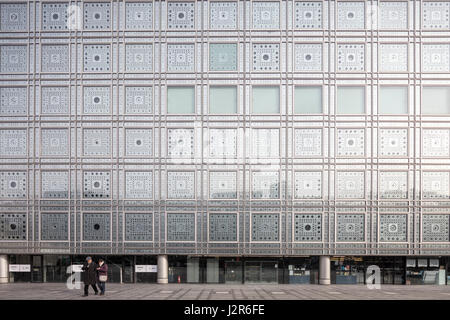 Fassade, Institut du Monde Arabe, Paris, Frankreich Stockfoto