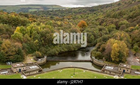 Ladybower Vorratsbehälter Bamford Derbyshire. Stockfoto