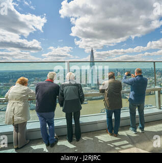 Blick vom Himmel Garten fotografieren london Stockfoto