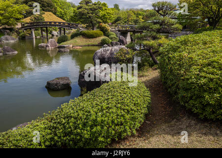 Daisen Park japanischer Garten - im Mittelalter, Osaka Sakai florierte und serviert eine wichtige Schaltstelle zwischen Japan und dem Rest von Asien.  Daisen Stockfoto