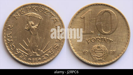 10 ungarische Forint Stockfoto
