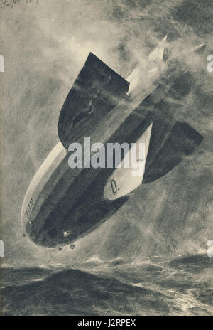 LZ 127, Graf Zeppelin über dem Atlantik, 1928 Stockfoto