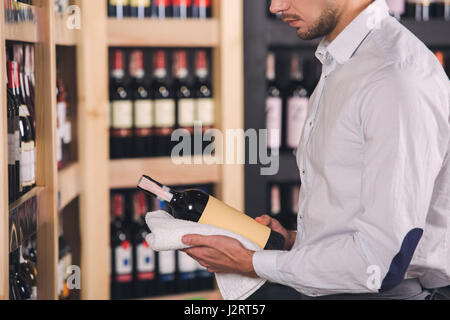 Somellier Wein Business Alkohol trinken Store-Konzept Stockfoto