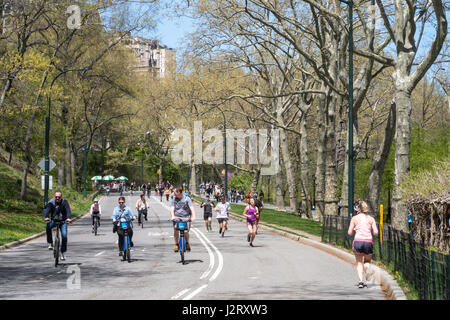 Aktivität im Westen fahren im Central Park, New York, USA Stockfoto