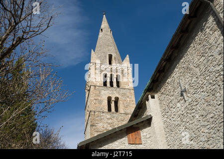 St. John The Baptist Parish Church, Sauze d Skigebiet, Turin, Italien Stockfoto