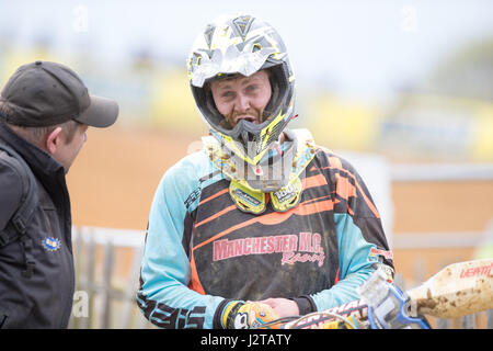 Kanada-Höhen, Swanley, Kent, UK. 30. April 2017. Maxis-britische Motocross-Meisterschaft, UK. 30. April 2017. Swanley, Motocross Meisterschaft Runde 3 in Kanada Höhen. © Jason Richardson / Alamy Live News Stockfoto