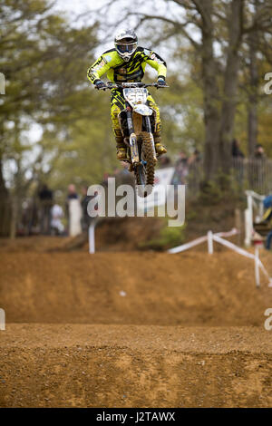 Kanada-Höhen, Swanley, Kent, UK. 30. April 2017. Maxis-britische Motocross-Meisterschaft, UK. 30. April 2017. Swanley, Motocross Meisterschaft Runde 3 in Kanada Höhen. © Jason Richardson / Alamy Live News Stockfoto