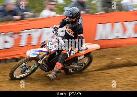 Kanada-Höhen, Swanley, Kent, UK. 30. April 2017. Maxis-britische Motocross-Meisterschaft, UK. 30. April 2017. Swanley, Motocross Meisterschaft Runde 3 in Kanada Höhen. © Jason Richardson / Alamy Live News Stockfoto