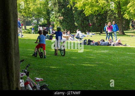 Wochenende im Garten Park Sigurta ItalyApril 30, 2017 Stockfoto