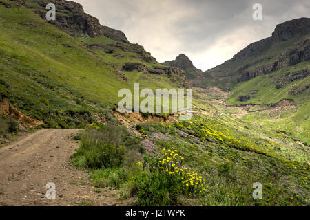 Sani Pass Lesotho Stockfoto