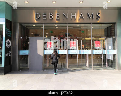 Debenhams Kaufhaus Shop, Stadtzentrum Henry Street, Dublin, Irland, Irland Stockfoto