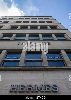 Hermes und Zeit leben in der Bond Street, London Stockfoto