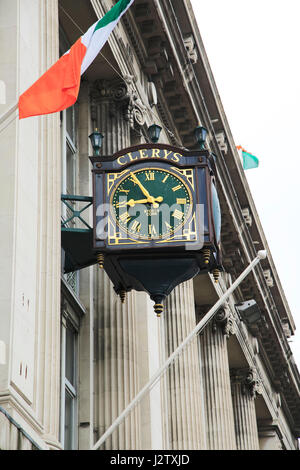 Clerys Shop Uhr, O' Connell Street, Stadt von Dublin, Irland, Republik Irland Stockfoto