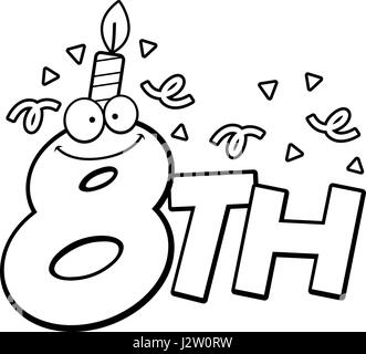 MTLEE Geburtstagskerze Zahl 8 - Niedliche Cartoon-Kerze Mit Blumen & Blättern Für Kuchen-Deko, Hawaii-Party & Kindergeburtstag