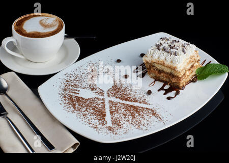 Tiramisu-Kuchen Stockfoto