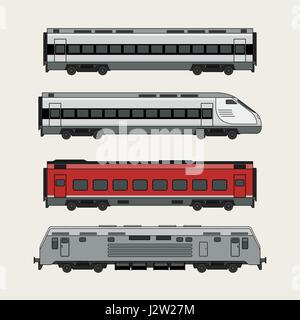 Züge Stock Vektor