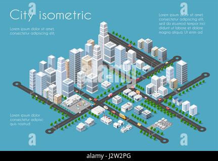 3D City Transport Stock Vektor