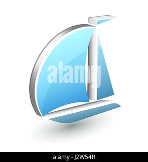 Boot-Yacht-Symbol Stock Vektor