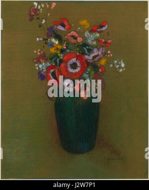 1900, Redon, Odilon, Vase mit Blumen Stockfoto