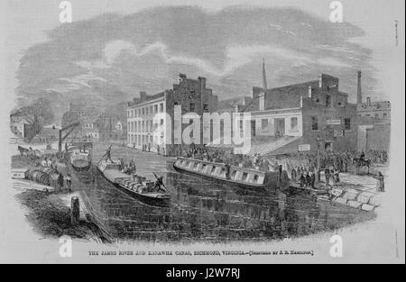 1865 James River und Kanawha Kanal Stockfoto