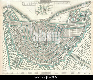 1835 S.D.U.K. Stadtplan oder Plan von Amsterdam, die Niederlande - Geographicus - Amsterdam-SUDK-1835 Stockfoto