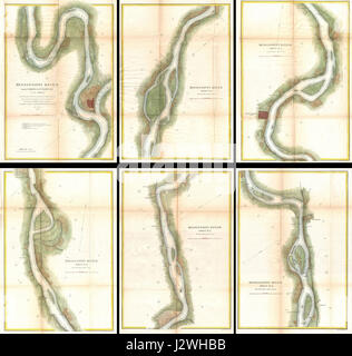 1865-US-Küste Übersichtskarte des Mississippi Flusses aus Kairo, IL, St. Marys, MO - Geographicus - MississippiRiver-Uscs-1865 Stockfoto