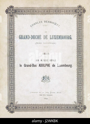 Ch Bernhoeft 1891 GD Luxemburg 02 p1 Stockfoto