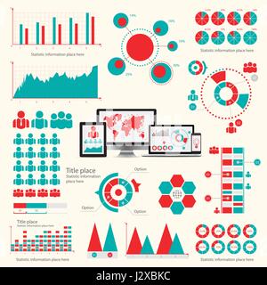 Große Reihe von Infografiken Elemente. EPS10. Vektor Stock Vektor